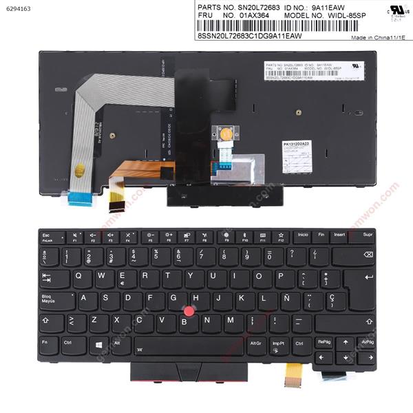 ThinkPad T470 T480 BLACK FRAME BLACK ( Backlit , with point stick ,For Win8)  OEM SP WIDL-85SP PK1312D2A23 Laptop Keyboard (OEM-A)