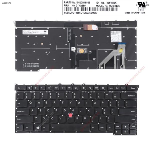 Lenovo ThinkPad X1 Carbon 3rd Gen Backlit 2015 20BS 20BT (Backlit with point stick ,For Win8) OEM  US MQ8-84US  SN20G18565 Laptop Keyboard (OEM-A)
