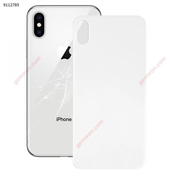 Easy Replacement Big Camera Hole Glass Back Battery Cover with Adhesive for iPhone XS(White) iPhone Replacement Parts Apple iPhone XS