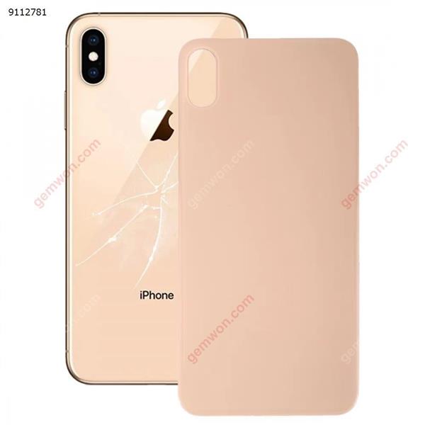 Easy Replacement Big Camera Hole Glass Back Battery Cover with Adhesive for iPhone XS(Gold) iPhone Replacement Parts Apple iPhone XS