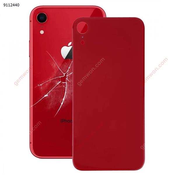 Easy Replacement Big Camera Hole Glass Back Battery Cover with Adhesive for iPhone XR(Red) iPhone Replacement Parts Apple iPhone XR