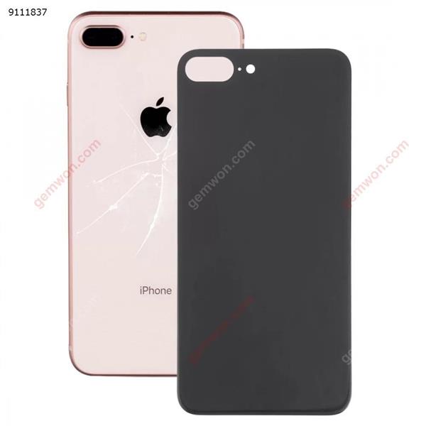 Easy Replacement Big Camera Hole Glass Back Battery Cover with Adhesive for iPhone 8 Plus(Black) iPhone Replacement Parts Apple iPhone 8 Plus