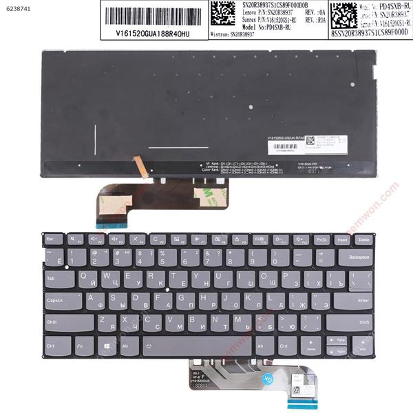Lenovo Yoga S730-13IWL S730-13IML  IdeaPad 730S  GRAY (Backlit Win8) RU PD4SXB-RU  SN20R38937  V161520GS1 Laptop Keyboard (Original)