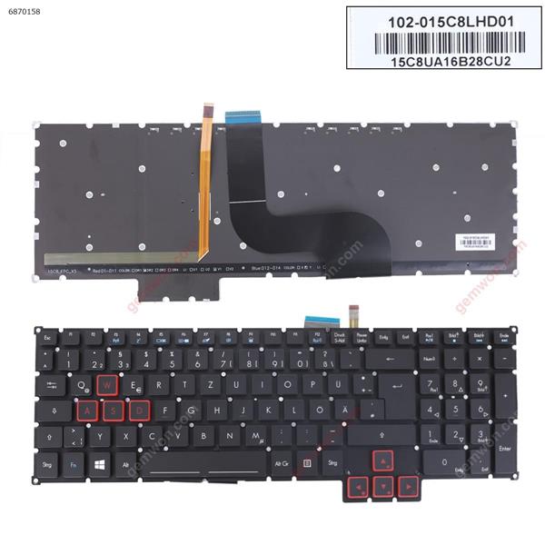 ACER Predator 15 G9-591 G9-591G G9-592 G9-593 BLACK (Backlit) GR N/A Laptop Keyboard (Original)