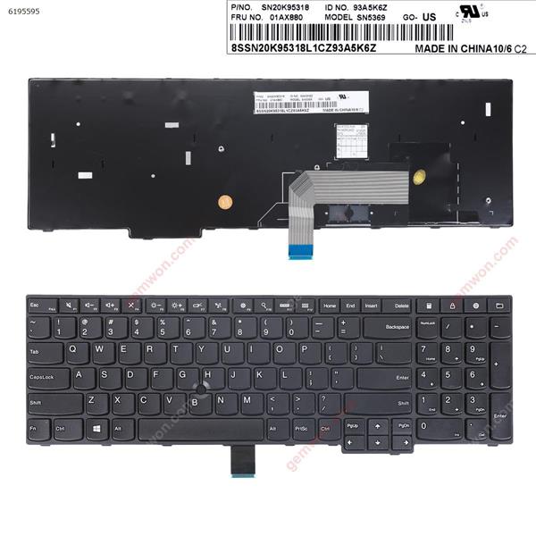 Thinkpad E555 E550 BLACK FRAME BLACK(Without Point stick, OEM ， Win8 ) US SN5369 P/N SN20K95318 Laptop Keyboard (OEM-A)