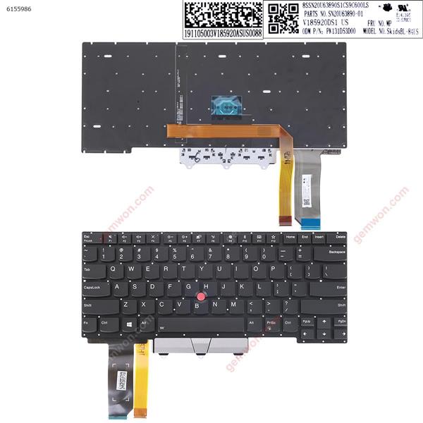 Lenovo Thinkpad E14 Gen 1 2020 Type 20RA 20RB Backlit (With Point Stick For Win8) US N/A Laptop Keyboard (Original)