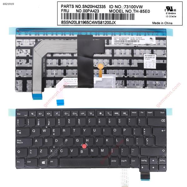 ThinkPad T460S BLACK FRAME BLACK (  with point stick ,For Win8) OEM SP TH-85E0 P/N SN20H42335 Laptop Keyboard (OEM-A)