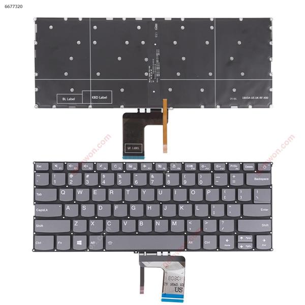 Lenovo IdeaPad 320-13 320S-13IKB GRAY (Backlit,Without FRAME,WIN8) US SN20M61468 Laptop Keyboard ( )