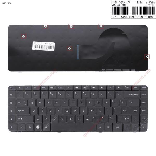 HP CQ62 CQ56 BLACK ( OEM ) US AEAX6U00110 Laptop Keyboard (OEM-A)