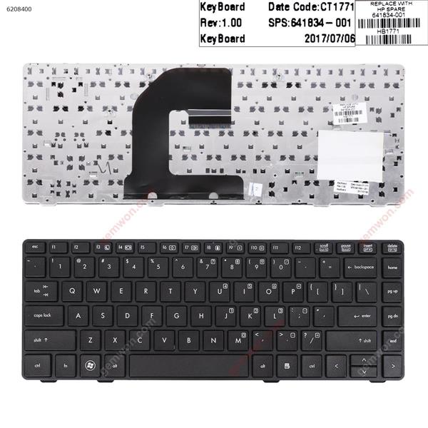 ​HP EliteBook 8460P BLACK FRAME(Without Point stick) US NSK-HZ2SV 9Z.N6RSV.201  638525-001 6037B0058701 641834-006 Laptop Keyboard (OEM-B)