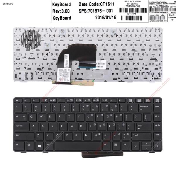 HP EliteBook 8460P BLACK FRAME BLACK(Without Piont Stick,For Win8) US N/A Laptop Keyboard (OEM-B)