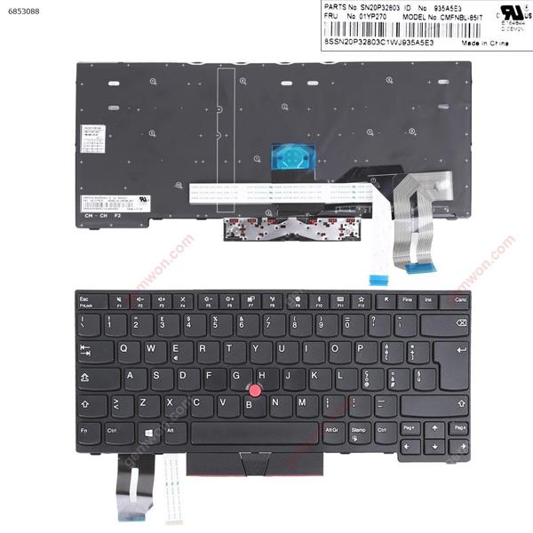 Lenovo IBM ThinkPad E480 L480 T480S Black （  With Point stick )OEM  IT CMFNBL-85IT SN20P32803AB Laptop Keyboard (OEM-A)