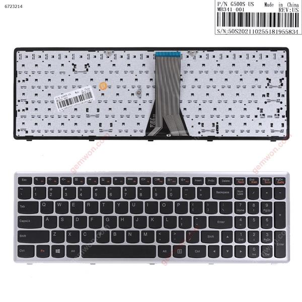 Lenovo G500S S500 Flex 15 GRAY FRAME BLACK(without Foil For Win8)  US MB341 001 P/N G500S S/N 50S202110255181955986 Laptop Keyboard (OEM-A)