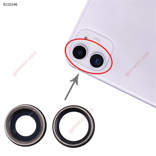 2 PCS Back Camera Bezel with Lens Cover for iPhone 11 iPhone Replacement Parts Apple iPhone 11