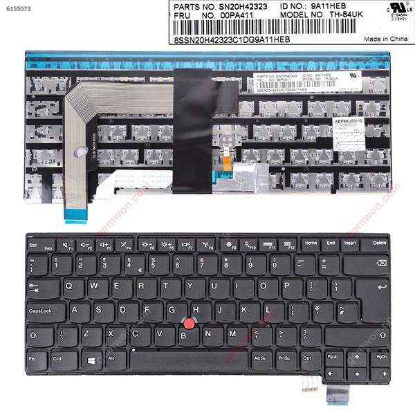 IBM ThinkPad T460S BLACK FRAME BLACK (with point stick For Win8)OEM UK TH BL-85GB P/N SN20H42393 Laptop Keyboard ()