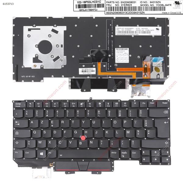 Lenovo IBM ThinkPad X1 Carbon Gen 5 2017 BLACK With Point stick（Backlit）Win8 OEM FR N/A Laptop Keyboard ()