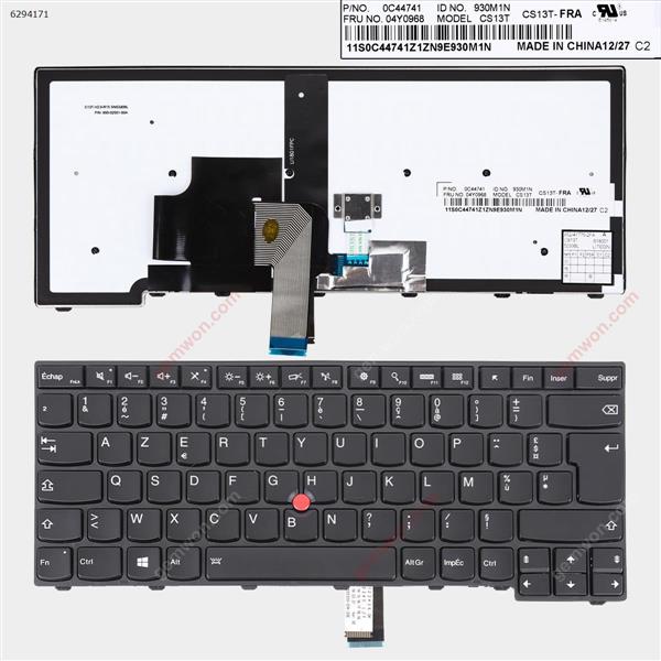 Thinkpad E431 T440 T440P T440S T450 T450s T431s BLACK FRAME BLACK(Backlit,With Point stick,Win8 ) OEM  FR N/A Laptop Keyboard (OEM-A)