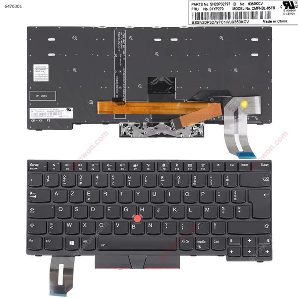 IBM Lenovo E480 L480 T480S  Black (Backlit,With Point stick,Win8 )OEM FR N/A Laptop Keyboard ()