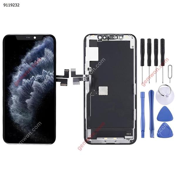 OLED Material LCD Screen and Digitizer Full Assembly with Frame for iPhone 11 Pro(Black) iPhone Replacement Parts iPhone 11 Pro Parts