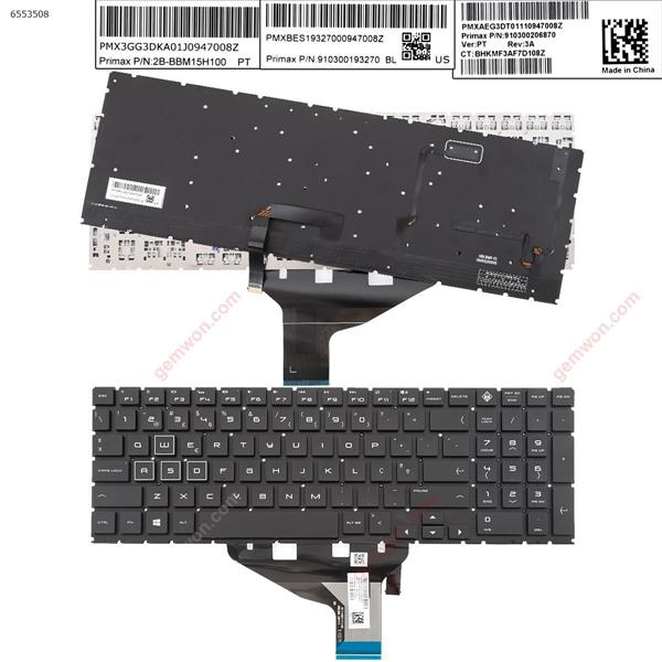  HP omen 15-DC TPN-Q211 15-dc000 15t-dc000 15-dc0010nr  black ( Full Colorful Backlit,Without Frame,WIN8) PO NSK-XP2BQ P/N 9Z.NF38Q.206  910300206870 Laptop Keyboard (Original)