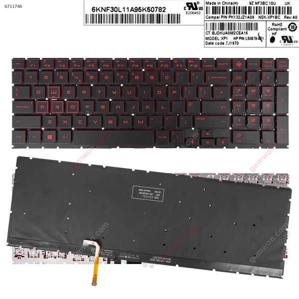 HP omen 15-DC TPN-Q211 15-dc000 15t-dc000 15-dc0010nr BLACK   red Printing ( Backlit,WIN8,without FRAME) UK XP1 PK132JZ1A09 Laptop Keyboard (Original)