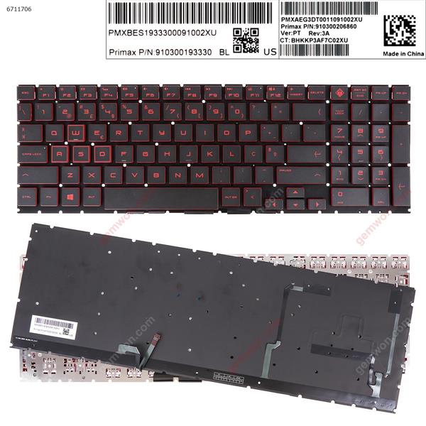 HP omen 15-DC TPN-Q211 15-dc000 15t-dc000 15-dc0010nr BLACK   red Printing ( Backlit,WIN8,without FRAME) PO NSK-XP1BQ P/N 92.NF3BQ.10G Laptop Keyboard (Original)