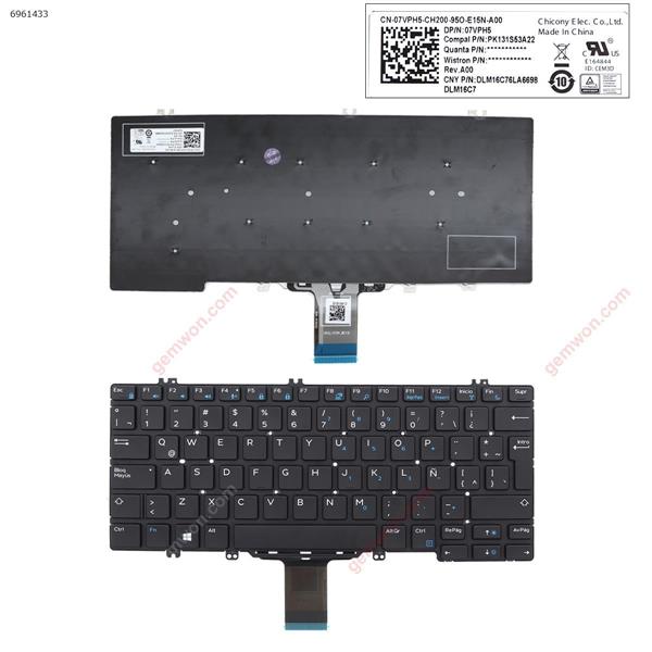Dell Latitude E5280 E5289 E7280 E7390 BLACK LA 07NPH5  PK131S63A22  0LM16C76LA6698 Laptop Keyboard (OEM-A)