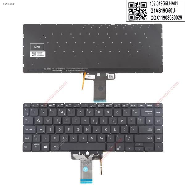 Asus VivoBook S14 S433EA S433EQ S433FL S433FA S433JQ X421 BLACK (Backlit Win8) UK 102-019G5LHA01  G1AS19G50U COX11908080120 Laptop Keyboard (Original)