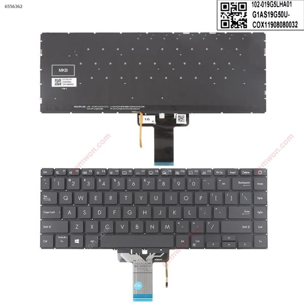 Asus VivoBook S14 S433EA S433EQ S433FL S433FA S433JQ X421 BLACK (Backlit Win8) US 102-019G5LHA01  G1AS19G50U COX11908080051 Laptop Keyboard (Original)