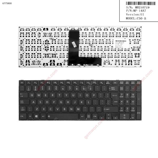 TOSHIBA Satellite C50-B BLACK( Big Enter , Without Foil For Win8)  US C50-B P/N MP-14A7 Laptop Keyboard (OEM-B)