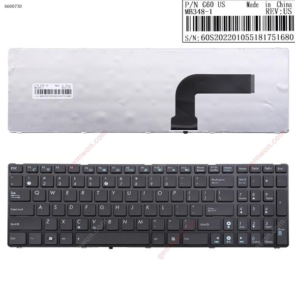 ASUS G73 K52 (G60) GLOSSY FRAME BLACK US V111446AS3 04GNY11KUS01-1 Laptop Keyboard ( )
