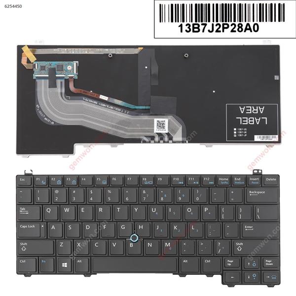 DELL Latitude E5440 BLACK (With point,Backlit,With Win8) US NSK-LD1BC 01  PK10WQ1B00 Laptop Keyboard (OEM-B)