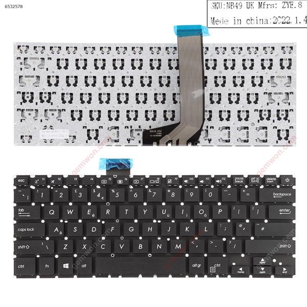 ASUS X405 BLACK(Without FRAME And Without Foil,Small Enter,For Win8)  UK N/A Laptop Keyboard (OEM-B)