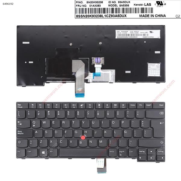 IBM ThinkPad Edge E470 E475 BLACK FRAME BLACK(With Point stick,Win8) OEM LA N/A Laptop Keyboard ()