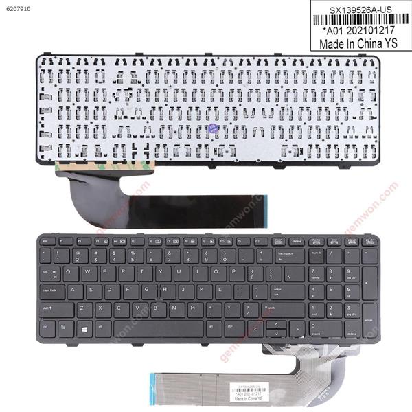 HP ProBook 450 G0 450 G1 455 G1 BLACK FRAME BLACK  OEM (For Win8) US YMS  HR04-D Laptop Keyboard (OEM-B)