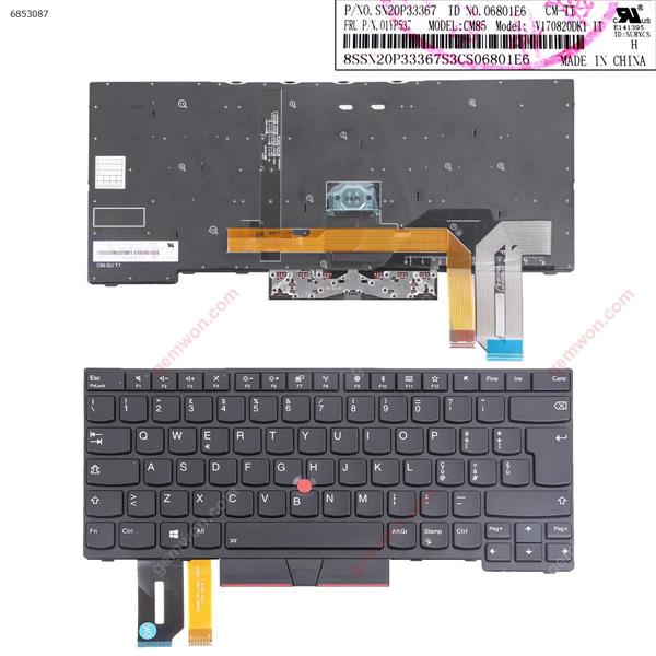 Lenovo IBM ThinkPad E480 L480 T480S Black （ Backlit With Point stick )OEM  IT V170820DK1 IT P/N：SN20P33367 Laptop Keyboard (OEM-A)