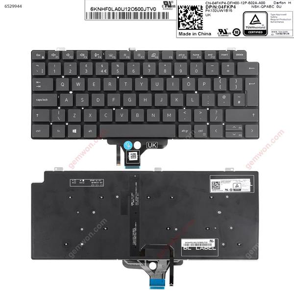 DELL Latitude 6420 BLACK (Backlit Win8)  UK 04FKP4 Laptop Keyboard (Original)