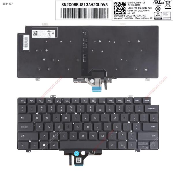  DELL Latitude 7410 7420 5420  BLACK (Backlit Win8) US 0CW3R5 US SG-A2750-XUA SN2006B Laptop Keyboard (Original)