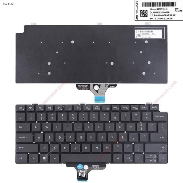 DELL Latitude 6420 BLACK (Win8) US PK1339H2B12 HPM19H3 Laptop Keyboard (Original)