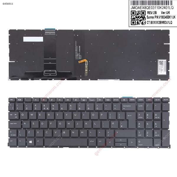 HP ProBook 450 G8 455 G8 Series BLACK With Backlit Board(Version2 win8)  UK N/A Laptop Keyboard (Original)