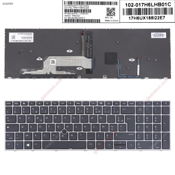 HP ZBOOK15 17 G5 G6 GRAY FRAME BLACK (Backlit ， with point,Win8) FR CNYAEXW2F011100170KKT  P/N:HPM17H66F0J920  L12765-051 Laptop Keyboard (Original)