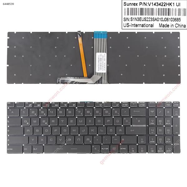 MSI GT72 GS60 GS70 WS60 BLACK (Full Colorful Backlit,Without FRAME,WIN8) Version2	 GR V143422HK1 Laptop Keyboard (OEM-A)