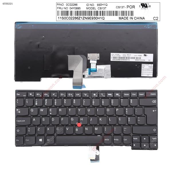IBM Thinkpad T440 T440P T440S T450 T450s T431s E431 BLACK FRAME BLACK ( with point stick ,For Win8) OEM PO 0C02286  C13T Laptop Keyboard ()