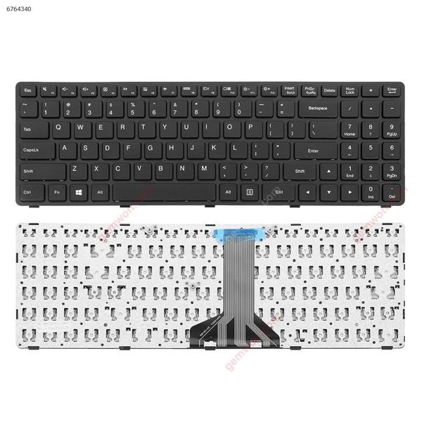 LENOVO Ideapad 100-15IBD BLACK FRAME BLACK WIN8（OEM) US CWN276E1       002-15H23LHC01 Laptop Keyboard (OEM-B)