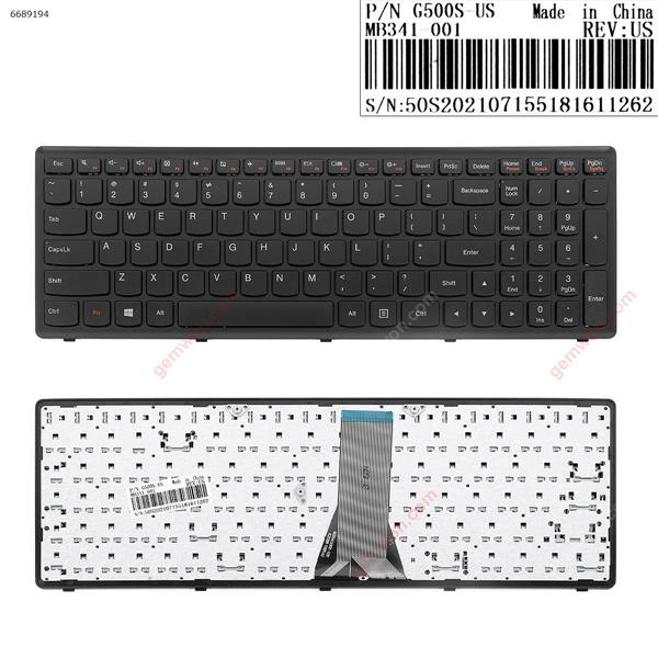 Lenovo G500S S500 Flex 15 BLACK FRAME BLACK(For Win8, Without  Foil )OEM  US 25211050 V-136520PS1-US Laptop Keyboard (OEM-B)