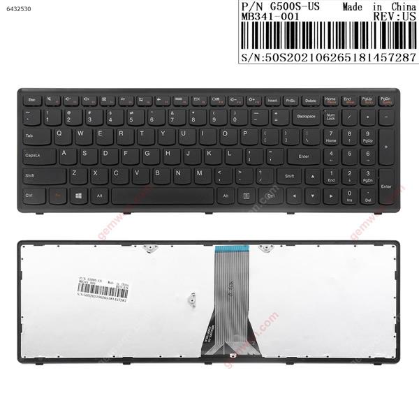 Lenovo G500S S500 Flex 15 BLACK FRAME BLACK(For Win8)OEM US 25211080  9Z.NAFSC.001  PK130YB3A00 Laptop Keyboard (OEM-A)