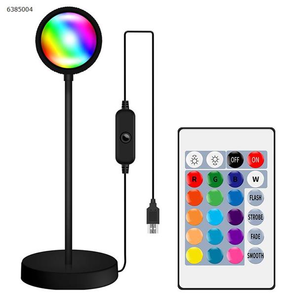LED sunset light RGB dusk sunset light net red photo photography floor table lamp bedroom remote control background decoration warm white table lamp N/A