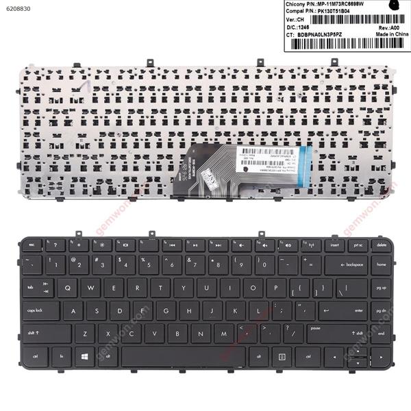 HP ENVY4-1000 BLACK FRAME BLACK(without foil,For Win8) US MP-11M63USJ6982   PK130T51A00 Laptop Keyboard (OEM-B)
