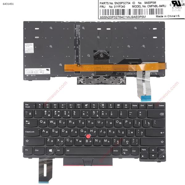 IBM Lenovo E480 L480 T480S  Black (Backlit,With Point stick,Win8 )OEM RU N/A Laptop Keyboard ()