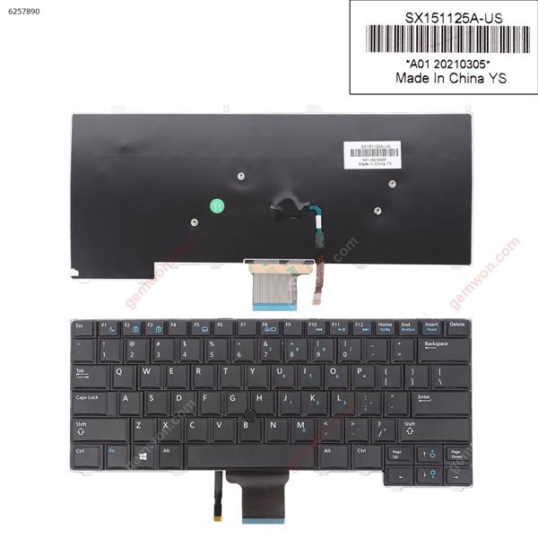 DELL Latitude E7440 E7420 E7240BLACK (With Point stick,For Win8) US V141025BS1  PK130VN2A10 Laptop Keyboard (OEM-A)